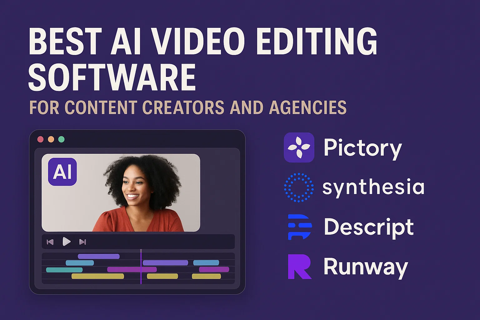 Best AI Video Editing Software for Content Creators and Agencies Hero Image